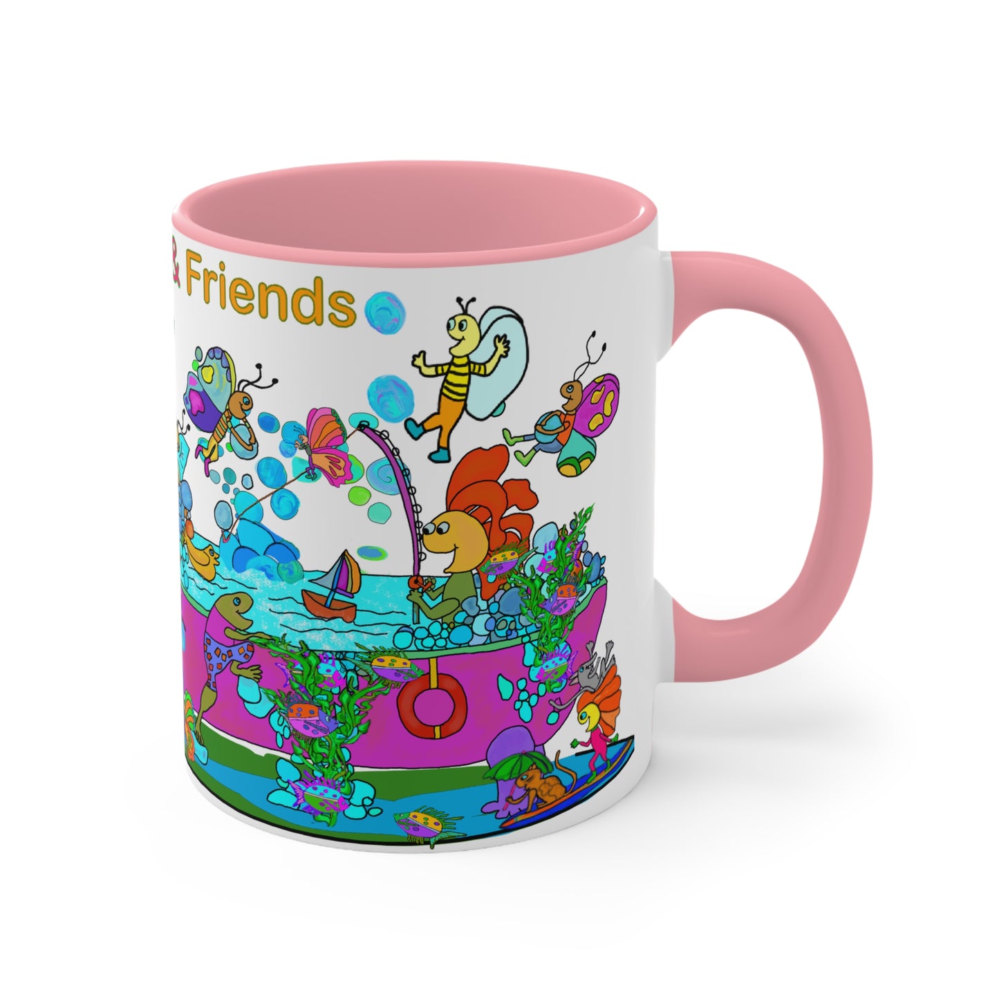 Accent Mug #P024, Pink 11oz