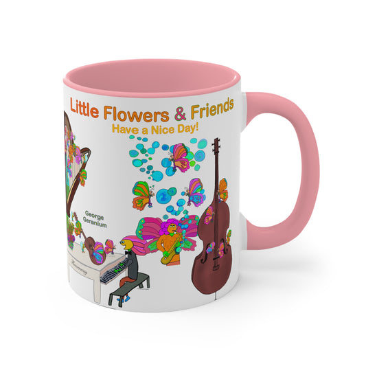 Accent Mug #P028, Pink 11oz