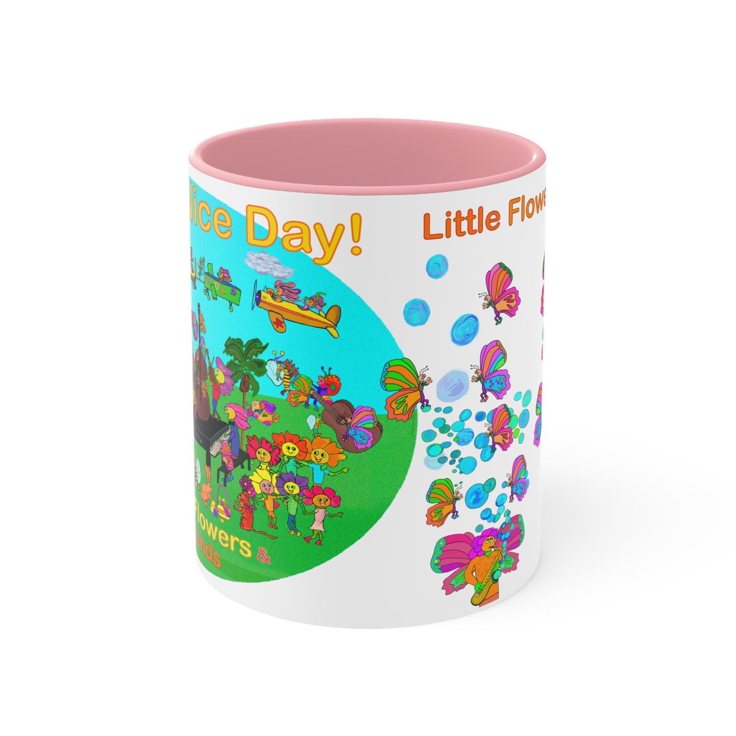 Accent Mug #P037, Pink 11oz