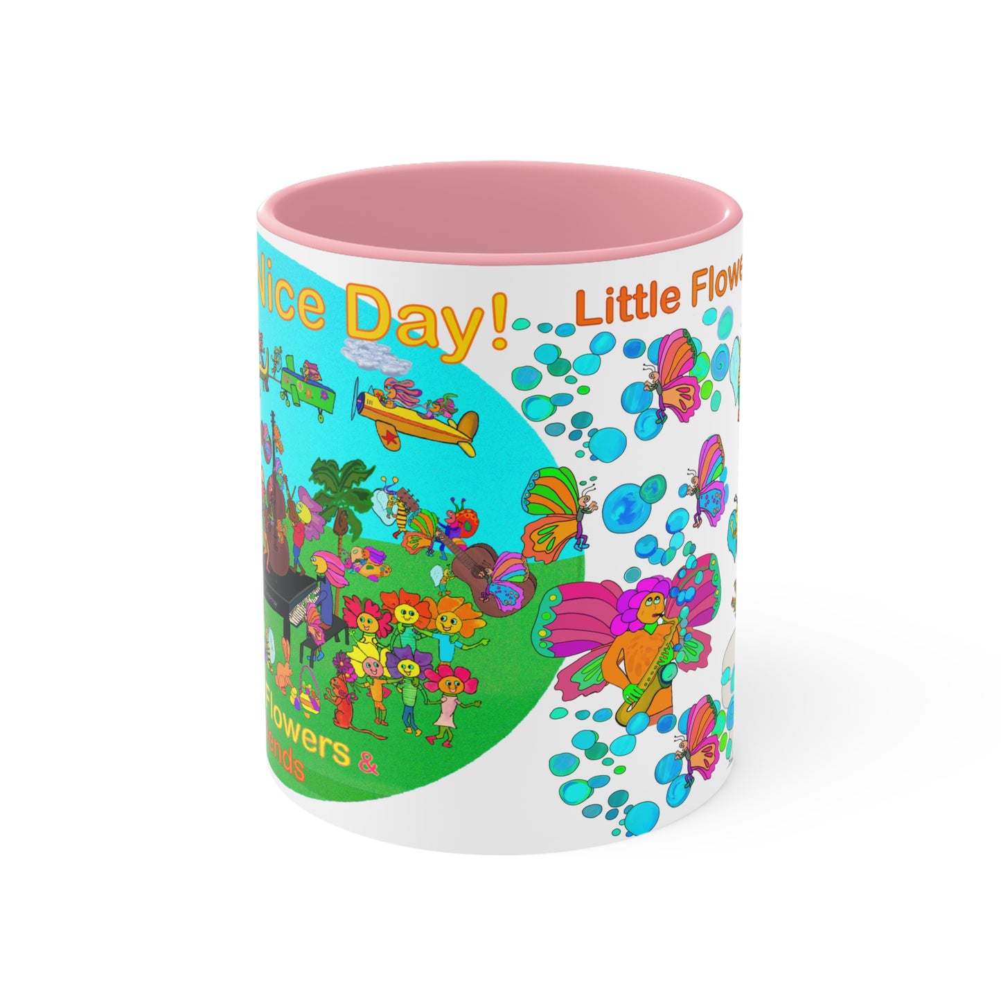 Accent Mug #P033, Pink 11oz