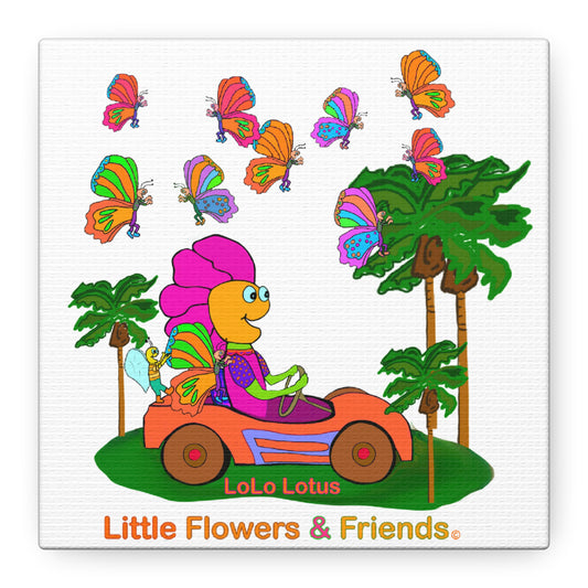 #036W) LoLo Lotus, Matte Canvas, Stretched, 1.25"