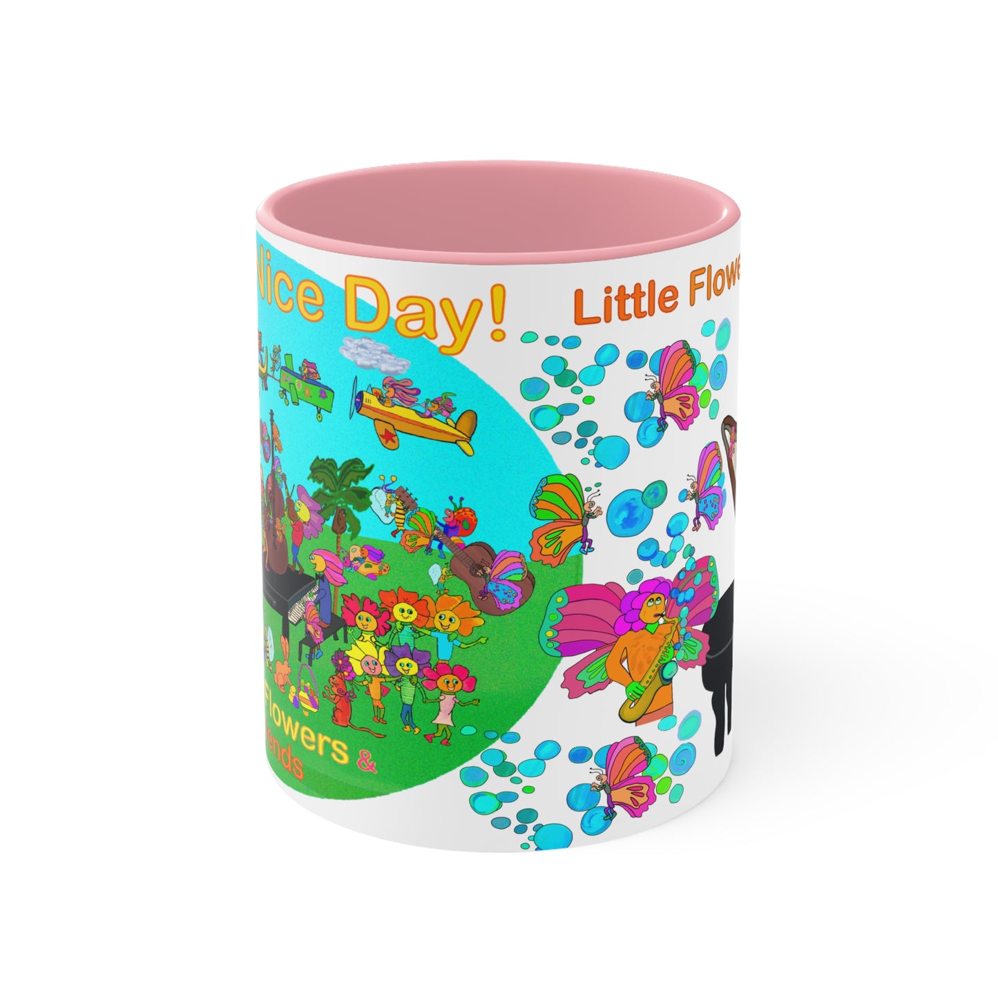 Accent Mug #P031, Pink 11oz