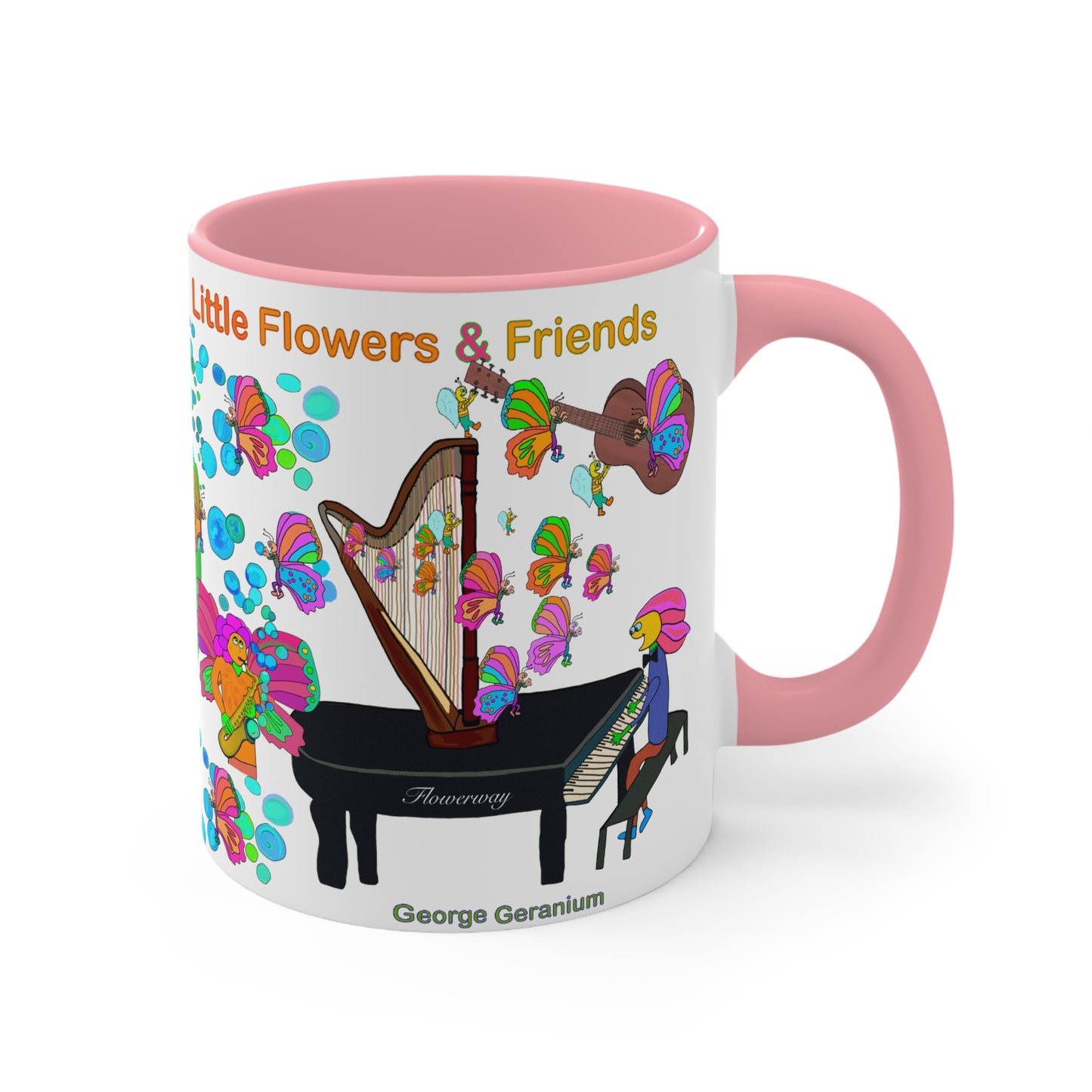 Accent Mug #P031, Pink 11oz