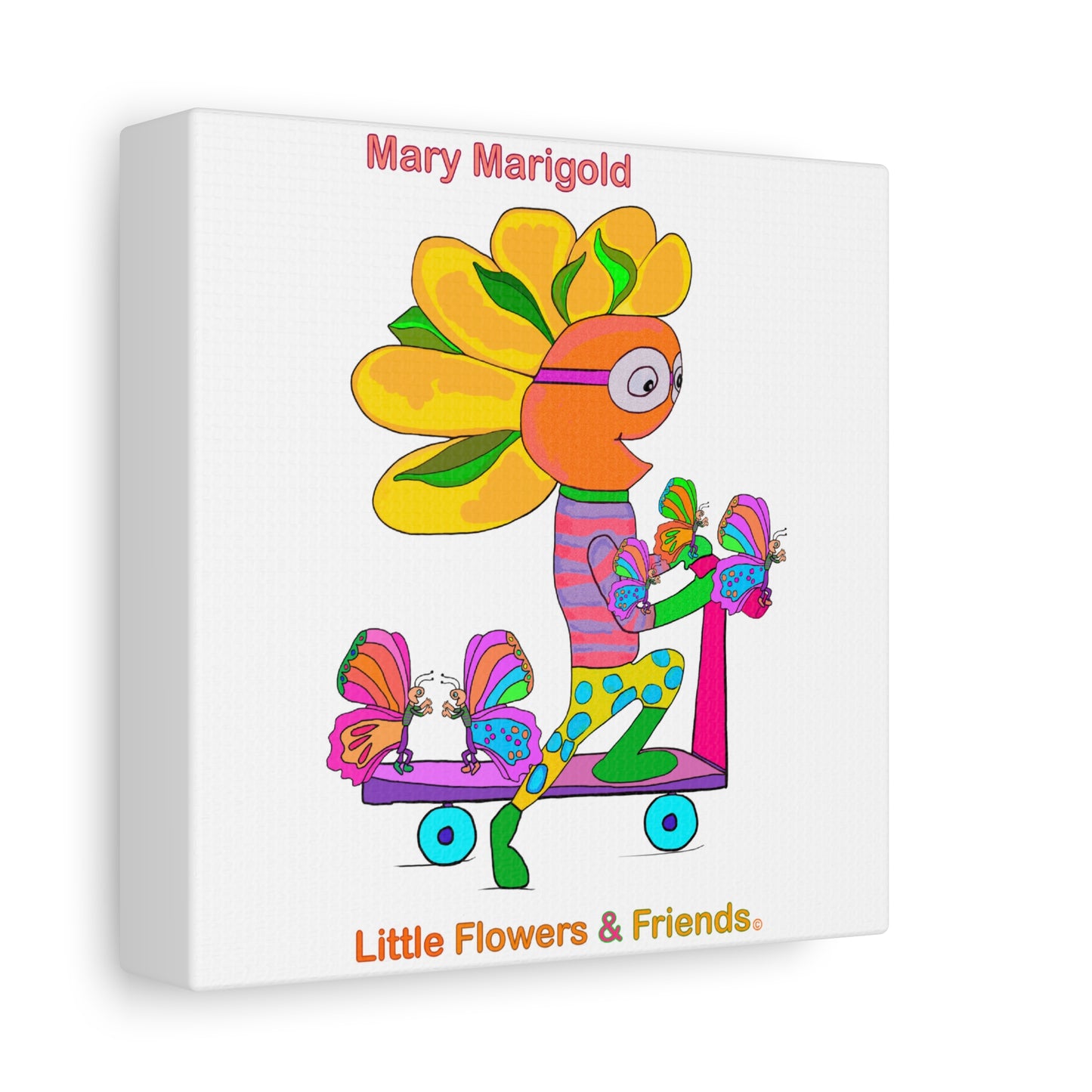 #006W) Mary Marigold, Matte Canvas, Stretched, 1.25"