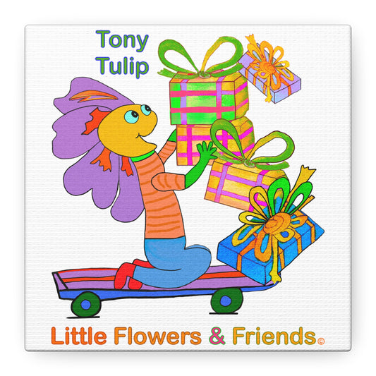 #033W) Tony Tulip, Matte Canvas, Stretched, 1.25"