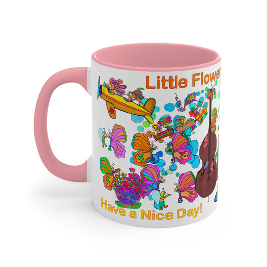 Accent Mug #P041, Pink 11oz