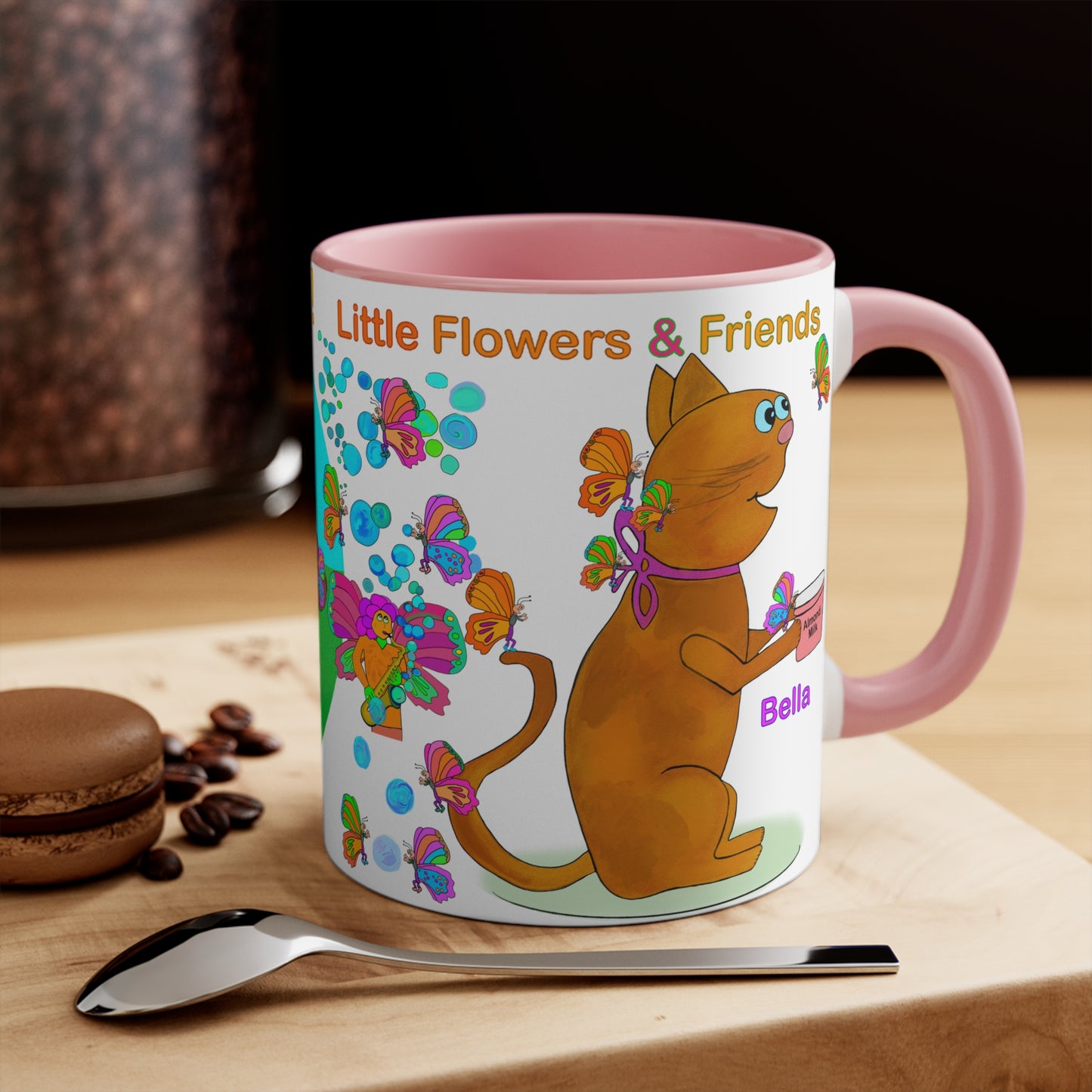 Accent Mug #P034, Pink 11oz