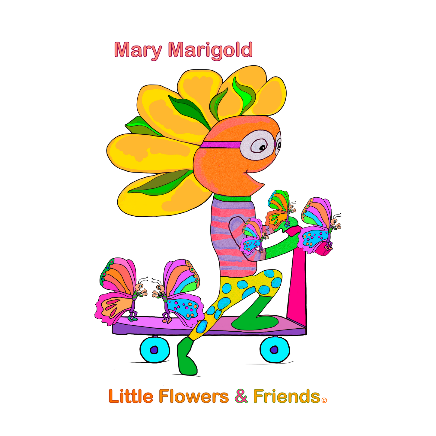 #006W) Mary Marigold, Matte Canvas, Stretched, 1.25"