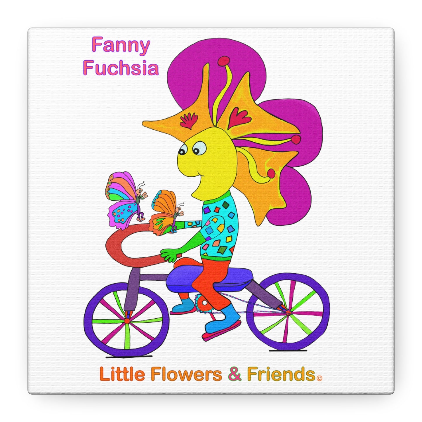 #025W) Fanny Fuchsia, Matte Canvas, Stretched, 1.25"