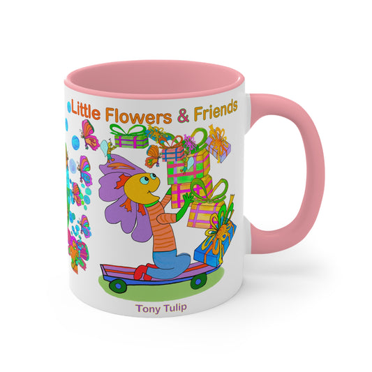 Accent Mug #P032, Pink 11oz