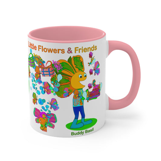 Accent Mug #P038, Pink 11oz