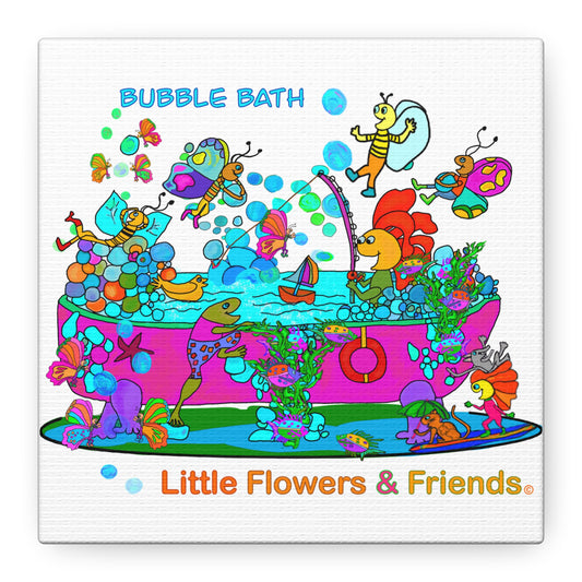 #037W) Bubble Bath, Matte Canvas, Stretched, 1.25"