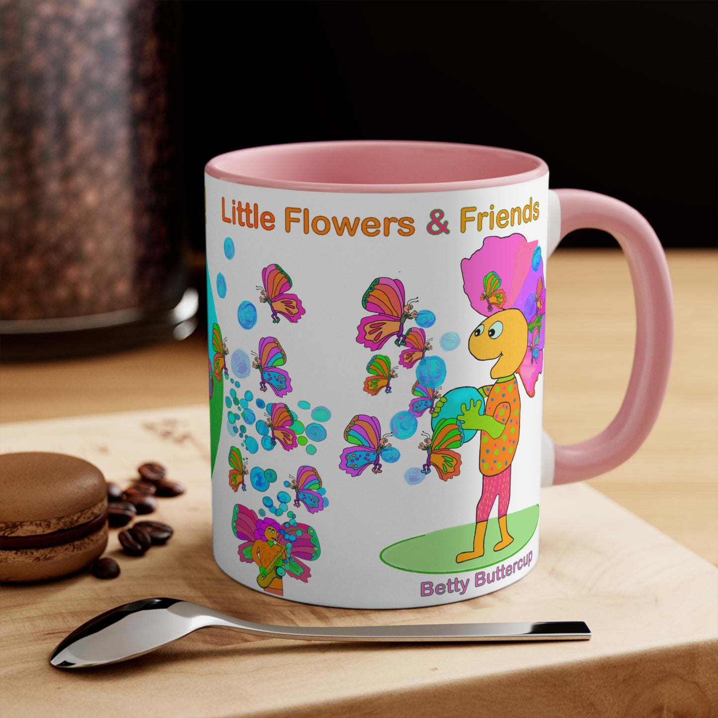 Accent Mug #P037, Pink 11oz