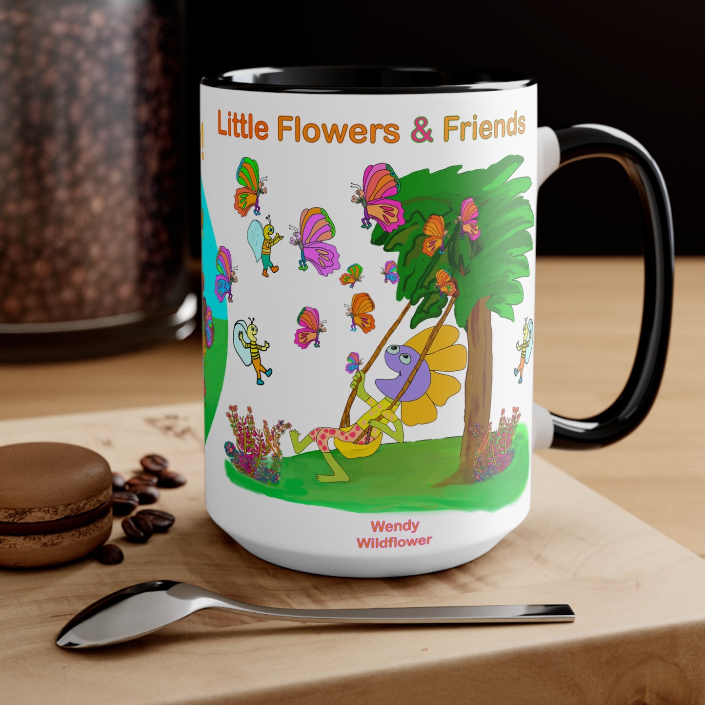 Accent Mug #B002, Black 15oz