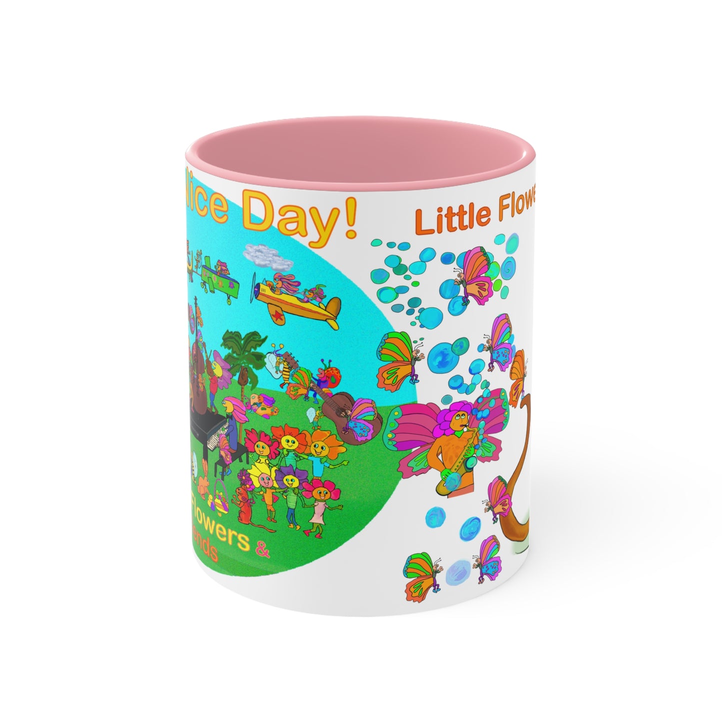 Accent Mug #P034, Pink 11oz