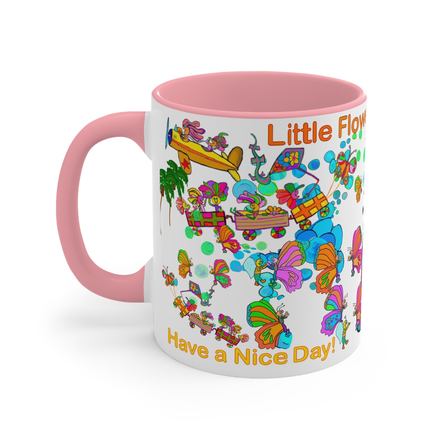 Accent Mug #P024, Pink 11oz