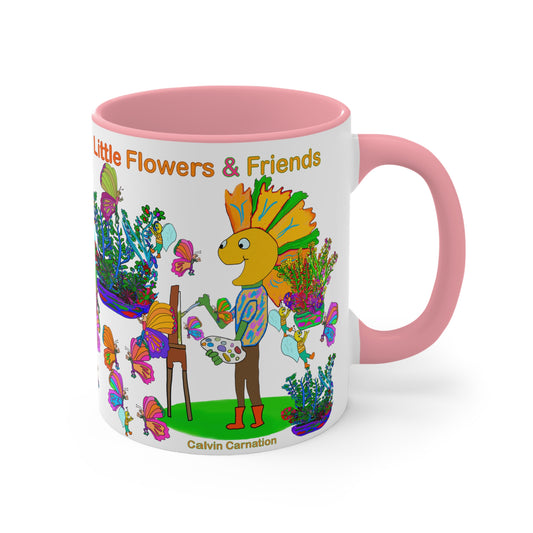 Accent Mug #P040, Pink 11oz