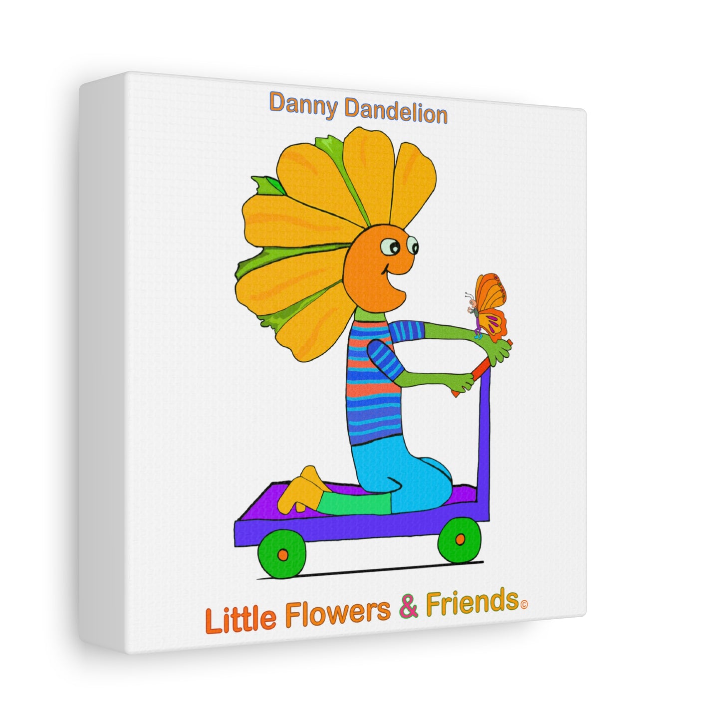 #024W) Danny Dandelion, Matte Canvas, Stretched, 1.25"