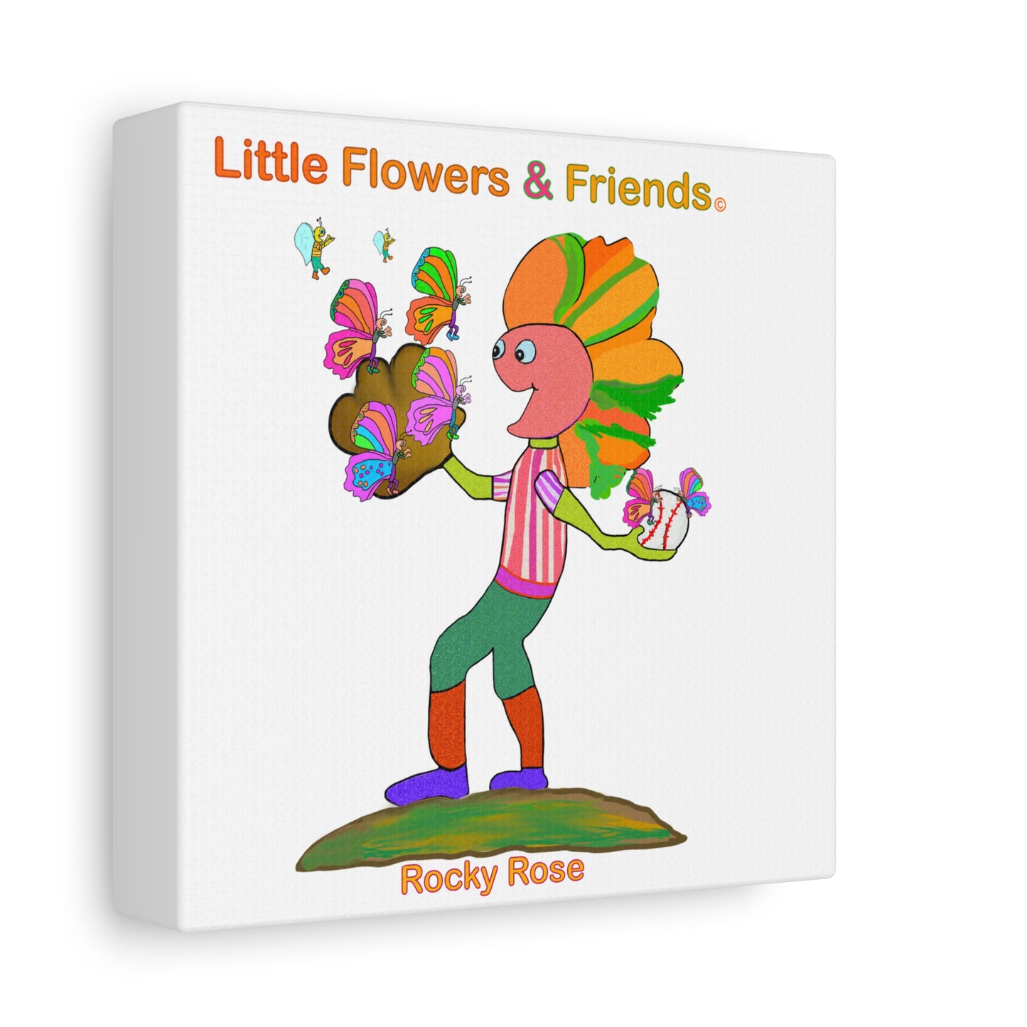 #001W) Rocky Rose, Matte Canvas, Stretched, 1.25"