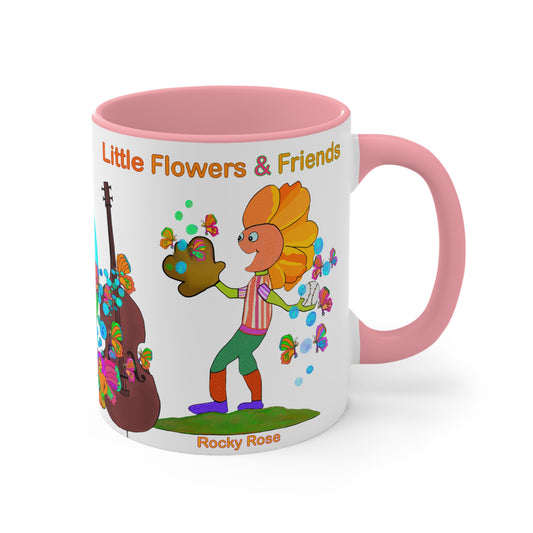 Accent Mug #P022, Pink 11oz