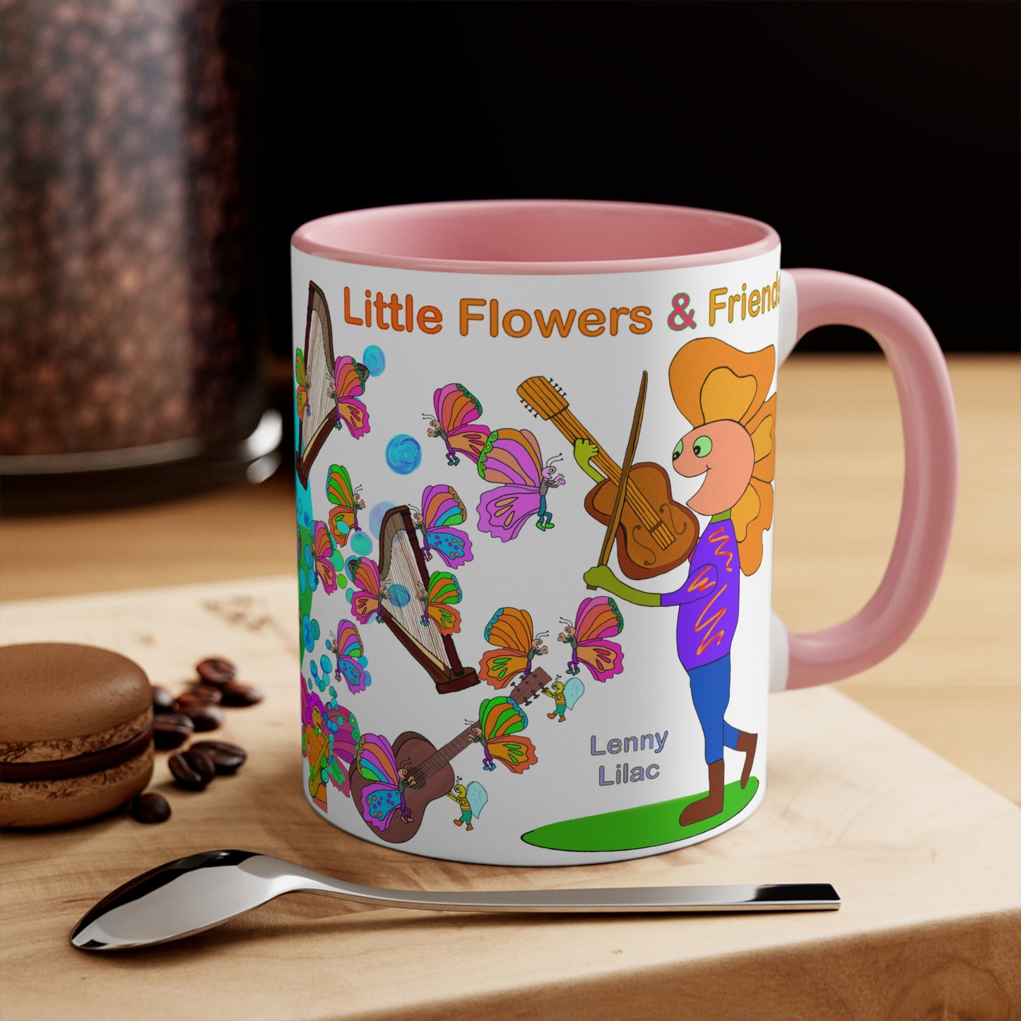 Accent Mug #P012, Pink 11oz
