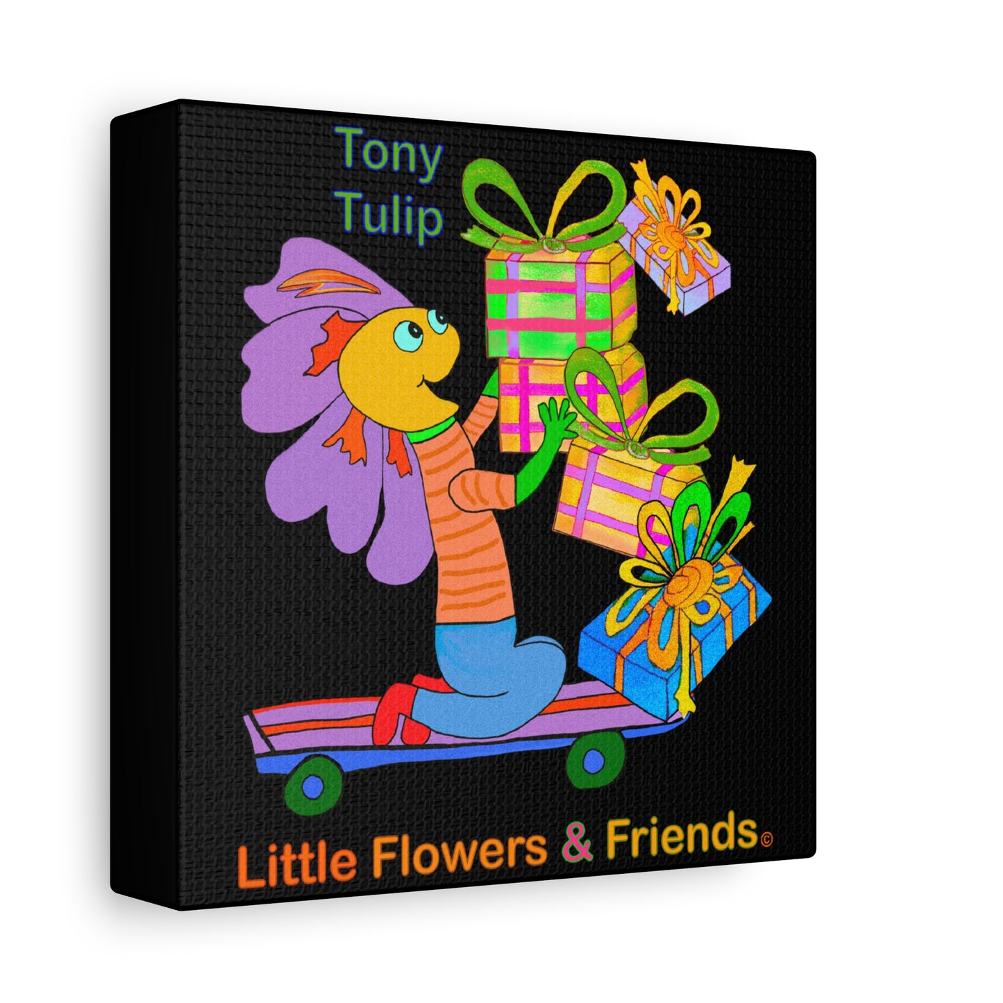 #033B) Tony Tulip, Matte Canvas, Stretched, 1.25"