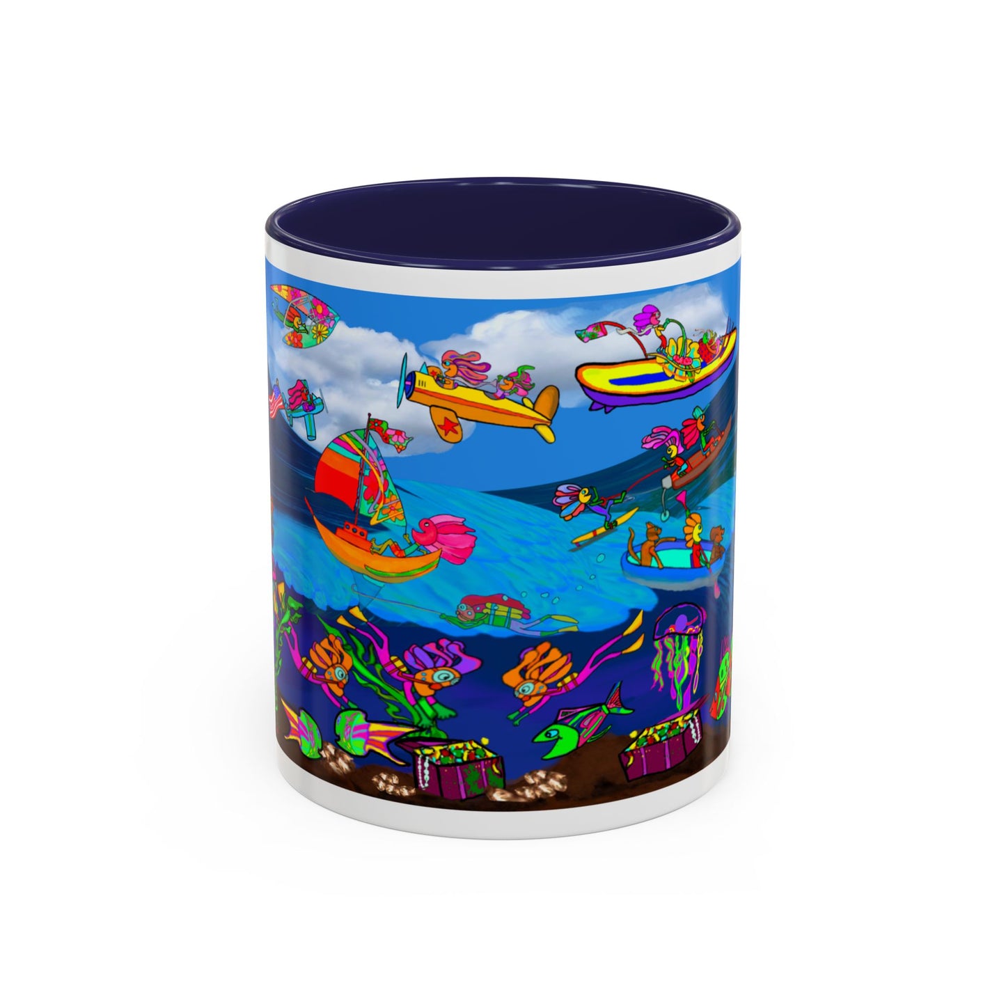 Accent Mug #P042, 11oz, High Seas