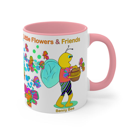 Accent Mug #P035, Pink 11oz